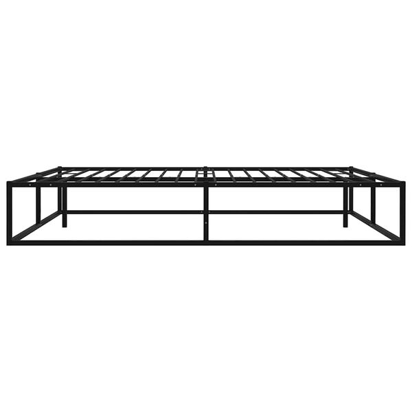 vidaXL Bed Frame without Mattress Black Metal 140x200 cm
