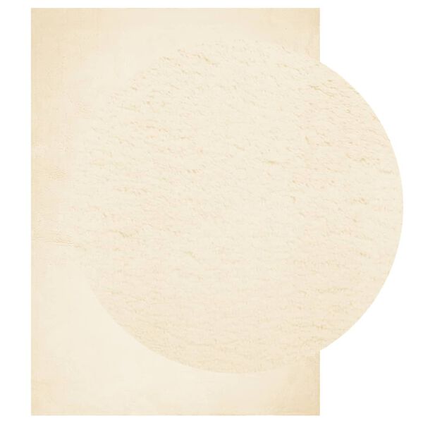 vidaXL Rug HUARTE Short Pile Soft and Washable Cream 140x200 cm
