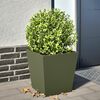 vidaXL Garden Planter Olive Green 40x40x40 cm Steel