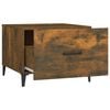 vidaXL Coffee Table with Metal Legs Smoked Oak 50x50x40 cm