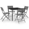 vidaXL 5 Piece Outdoor Dining Set Steel