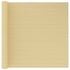 vidaXL Balcony Screen Beige 90x300 cm HDPE