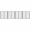 vidaXL Dog Gate 4 pcs Black 100 x 100 cm Galvanised Steel