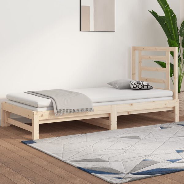 vidaXL Pull-out Day Bed without Mattress 2x(90x200) cm