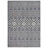 vidaXL Outdoor Flatweave Rug 200x280 cm Blue Stripes