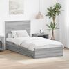 vidaXL Storage Bed with Drawer Grey Sonoma 75 x 190 cm Engineered Wood