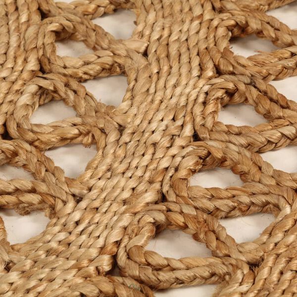 vidaXL Area Rug Hand-braided Jute 150 cm Round