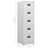 vidaXL Filing Cabinet Light Grey 46x62x164 cm Steel