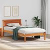 vidaXL Bed Frame with Headboard Wax Brown 80 x 200 cm Solid Pine Wood