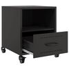 vidaXL Bedside Cabinets 2 pcs Black 36x39x43.5 cm Steel