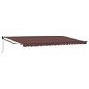 vidaXL Manual Retractable Awning Brown 500x300 cm