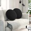 vidaXL Seat Cushions 2 pcs Black &Oslash; 50 x 19 cm Velvet