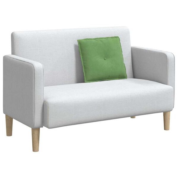 vidaXL Back Pillow Light Green 50 x 45 cm Corduroy Fabric