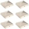 vidaXL Pyramid Fence Post Caps 6 pcs Stainless Steel 101x101 mm