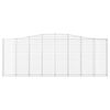 vidaXL Arched Gabion Baskets 4 pcs 400x30x140/160 cm Galvanised Iron
