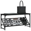 vidaXL Shoe Rack Black 90x30x45 cm Engineered Wood