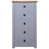 vidaXL Sideboard Grey 46x40x89 cm Pine Panama Range
