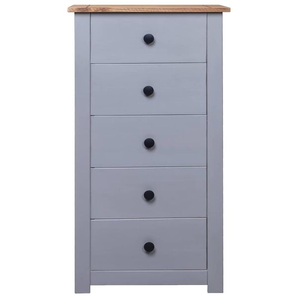 vidaXL Sideboard Grey 46x40x89 cm Pine Panama Range