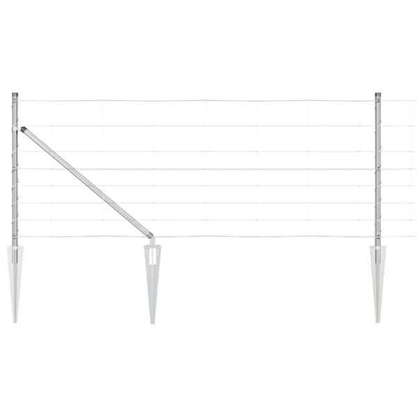 vidaXL Fence Post Galvanized 100 x 0.8 m Steel