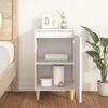 vidaXL Bedside Cabinet White 40x35x70 cm Engineered Wood