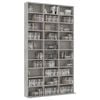 vidaXL CD Cabinet Concrete Grey 102x16x177.5 cm Engineered Wood