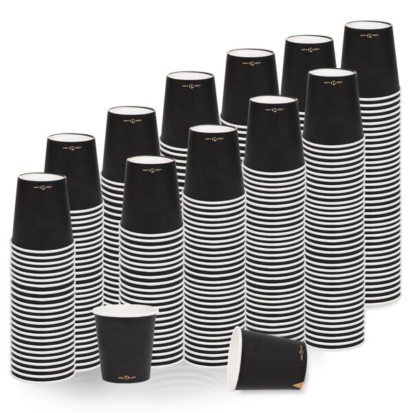 vidaXL Coffee Paper Cups 200 ml 1000 pcs Black