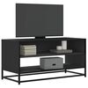 vidaXL TV Cabinet Black 91x40x46 cm Engineered Wood and Metal