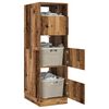 vidaXL Laundry Cabinet with Storage with Door Old Wood Engineered wood