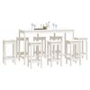 vidaXL 9 Piece Bar Set White Solid Wood Pine