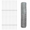 vidaXL Fence with Post Silver 0.6 x 50 m Steel