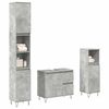 vidaXL 3 Piece Bathroom Furniture Set Concrete Grey Engineered Wood