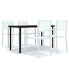 vidaXL 5 Piece Garden Dining Set White