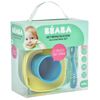 Beaba 4 Piece Silicone Meal Set Blue and Green
