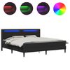 vidaXL Bed Frame with Mattress Black 180 x 200 cm Faux Leather