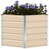 vidaXL Planter Ivory 129 x 129 x75 cm Steel
