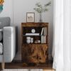vidaXL Sideboard with LED Lights Smoked Oak 41x37x67 cm