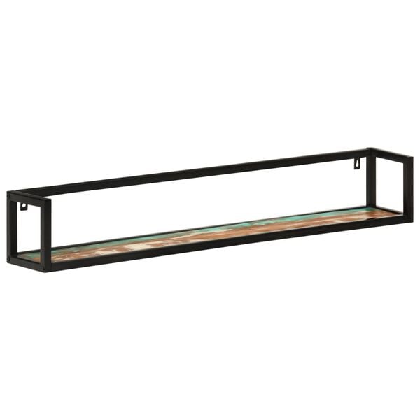 vidaXL Wall Shelves 2 pcs 110x17x17 cm Solid Wood Reclaimed and Iron