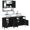 vidaXL 3 Piece Bathroom Furniture Set Black Engineered Wood