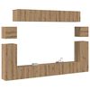 vidaXL TV Units Wall-mounted 4 pcs Artisan Oak Engineered wood