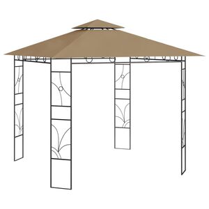 vidaXL Gazebo 3x3x2.7 m Taupe 160 g/m&sup2;