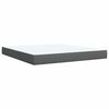 vidaXL Box Spring Bed with Mattress Dark Grey 180x200 cm Fabric