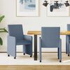 vidaXL Dining Chairs with Wheels 2 pcs Blue 57 x 66 x 94 cm