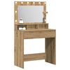 vidaXL Dressing Table Artisan Oak 75.5 x 41 x 135 cm Engineered Wood