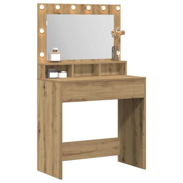 vidaXL Dressing Table Artisan Oak 75.5 x 41 x 135 cm Engineered Wood
