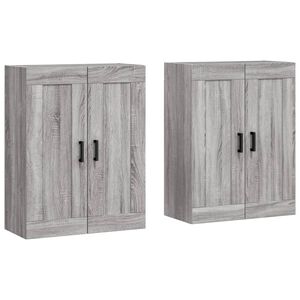 vidaXL Wall Mounted Cabinets 2 pcs Grey Sonoma Engineered Wood