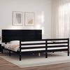 vidaXL Bed Frame without Mattress Black 200x200 cm Solid Wood