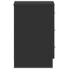 vidaXL Bedside Cabinet Black 38x35x56 cm Engineered Wood