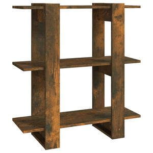 vidaXL Book Cabinet/Room Divider Smoked Oak 80x30x87cm
