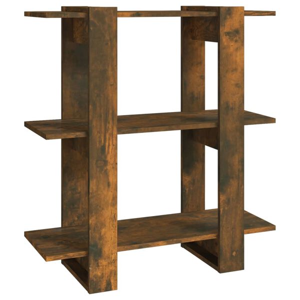 vidaXL Book Cabinet/Room Divider Smoked Oak 80x30x87cm
