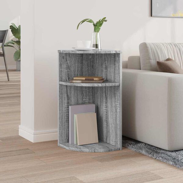 vidaXL End Table Grey Sonoma 29.6 x 29.6 x 60 cm Engineered Wood